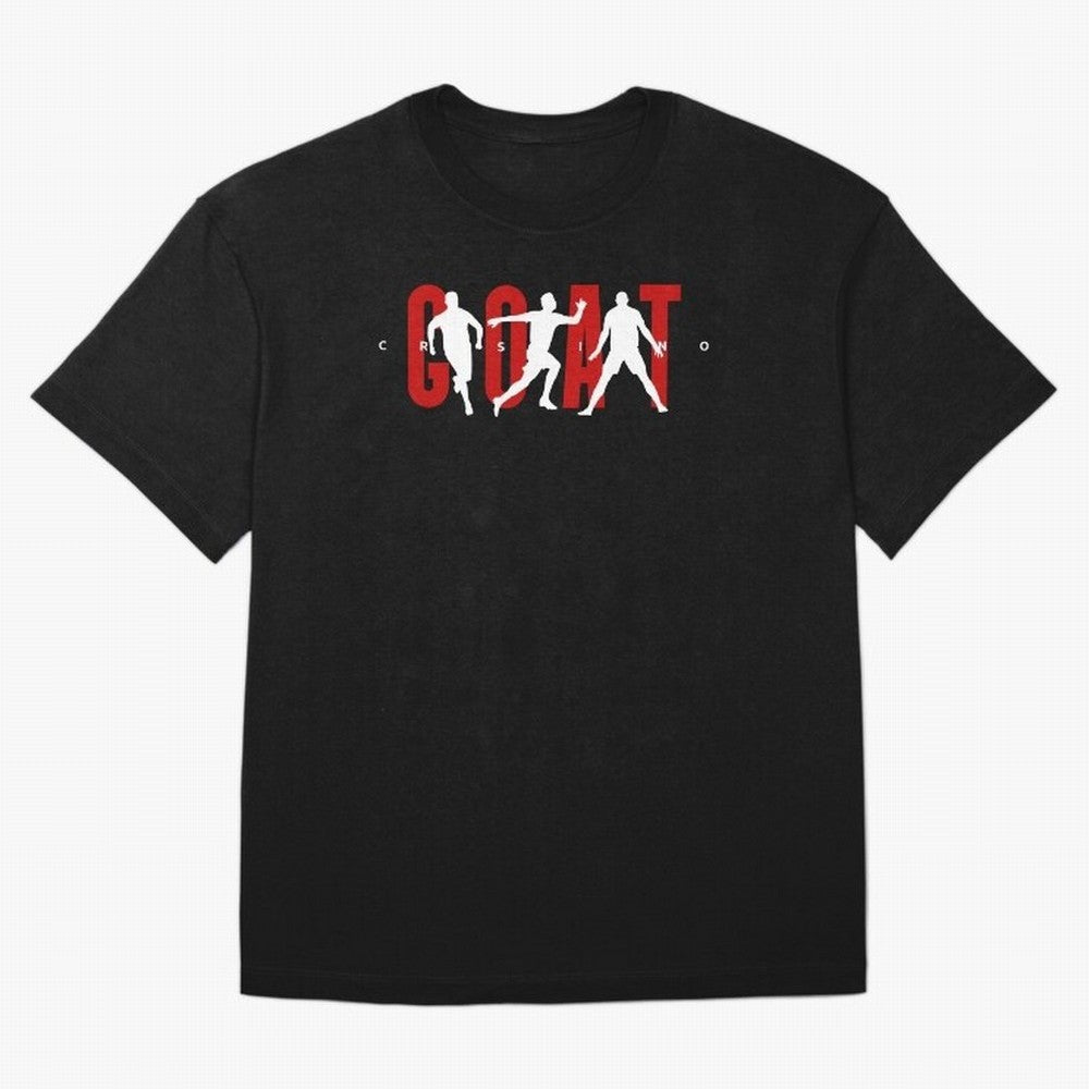 Cristiano Ronaldo Goat Oversized T-Shirt Keep Football History Alive during FIFA World Cup 2026 USA Canada Mexico Spirit, with Spain and Netherlands, CR7, Tournament Hype, Historic Matchups, Family Viewing Parties and Global Sports Pride; Ideal for