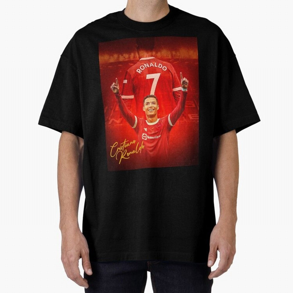Cristiano Ronaldo ,Manchester 2022 Star, Football Poster, Ronaldo Gifts, Ronaldo Best Selling Oversized T-Shirt Bring Champion Energy into the FIFA World Cup 2026 Journey through Haaland Highlights, Argentina Pride, Football Festival Excitement,