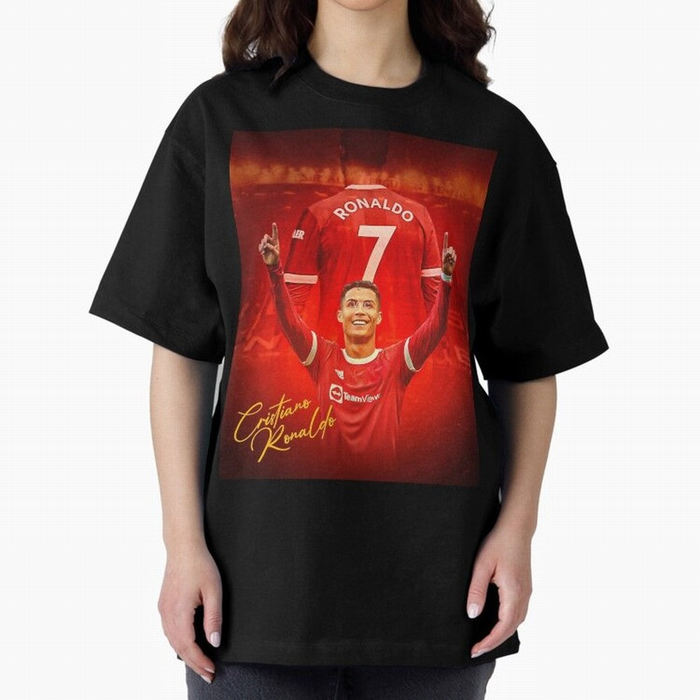 Cristiano Ronaldo ,Manchester 2022 Star, Football Poster, Ronaldo Gifts, Ronaldo Best Selling Oversized T-Shirt Bring Champion Energy into the FIFA World Cup 2026 Journey through Haaland Highlights, Argentina Pride, Football Festival Excitement,