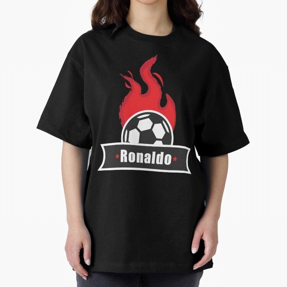Football Player Design Oversized T-Shirt Show Match Day Excitement for FIFA World Cup 2026 for Fans of CR7 and Portugal, Bringing Football Passion, Legendary Performances, Festival Vibes and Supporter Community; Made for Collectors Who Enjoy Iconic