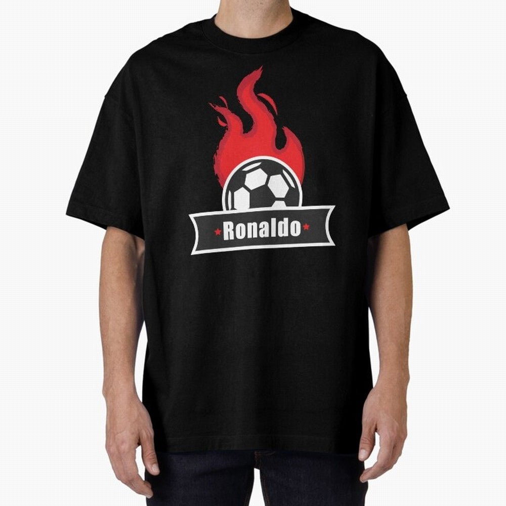 Football Player Design Oversized T-Shirt Show Match Day Excitement for FIFA World Cup 2026 for Fans of CR7 and Portugal, Bringing Football Passion, Legendary Performances, Festival Vibes and Supporter Community; Made for Collectors Who Enjoy Iconic