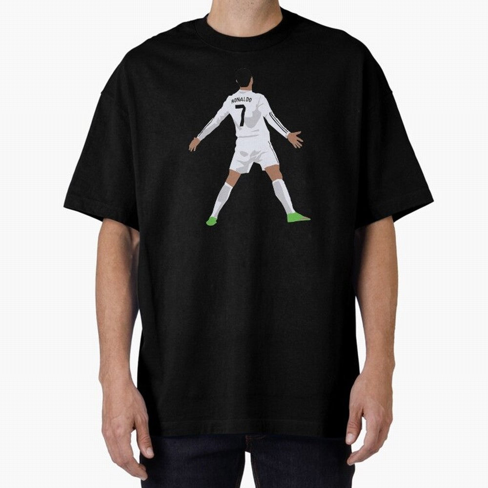 Cristiano Ronaldo Oversized T-Shirt Follow the Final Road of FIFA World Cup 2026 Highlighting Messi, Argentina, France and Brazil Energy, Sports Nostalgia, International Competition, Famous Players and Unforgettable Victories; Perfect for People