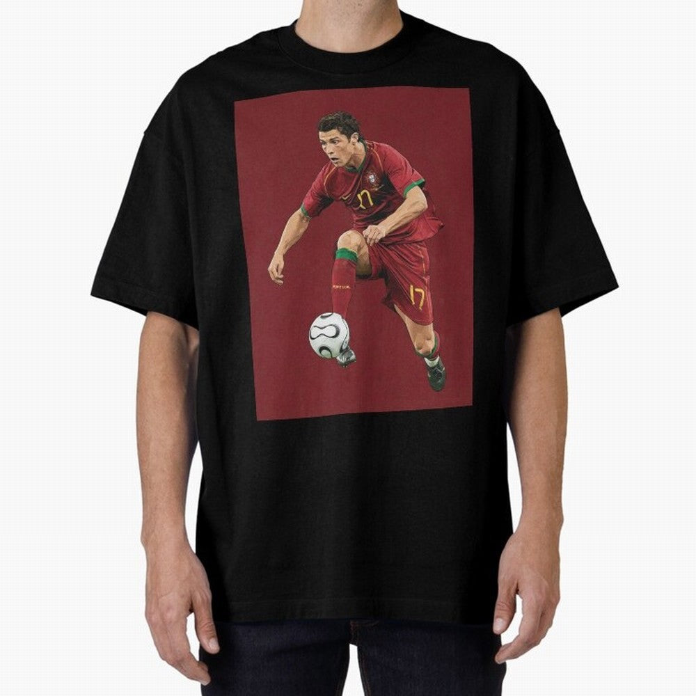 Ronaldo Oversized T-Shirt Bring Retro Soccer Energy to Global Football Passion for FIFA World Cup 2026 Group Stage, Driven by Messi and Cristiano Ronaldo, Argentina, France and Brazil, Goal Celebration Energy, Supporter Heritage, Football Icons and