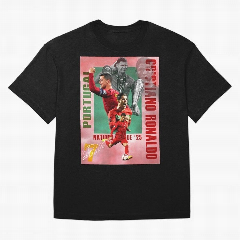 Cristiano Ronaldo Portugal Football Legend Oversized T-Shirt Relive FIFA World Cup 2026 USA Canada Mexico for Fans of Mbappe and Neymar and Brazil, Portugal and Argentina, Bringing Goal Celebration Energy, Supporter Heritage, Football Icons and