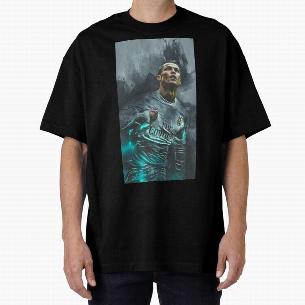 Cristiano Ronaldo Oversized T-Shirt Live the Energy of FIFA World Cup 2026 Group Stage Spirit, Capturing Argentina, France and Brazil, CR7, Global Supporter Spirit, Legendary Goals, National Colors and Tournament Celebration; Great for Supporters