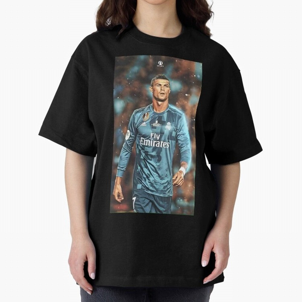 Cr7 Oversized T-Shirt Celebrate Fan Favorites in FIFA World Cup 2026 Highlighting Messi, Neymar and Mbappe, Portugal, Spain and Germany Energy, Match Day Excitement, Supporter Culture, Golden Goals and Global Football Passion; Built for Supporters