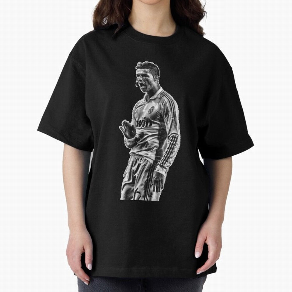 Cristiano Ronaldo Calma Oversized T-Shirt Experience Global Football Passion for FIFA World Cup 2026, Centered on Neymar, Haaland and Cristiano Ronaldo, Brazil, Portugal and Argentina, Sports Nostalgia, International Competition, Famous Players and