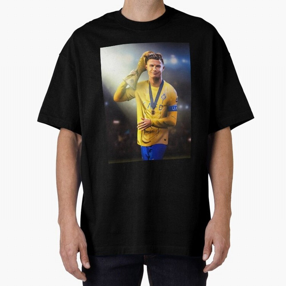 Cristiano Ronaldo Active( Oversized T-Shirt Show Your Tournament Heart for the FIFA World Cup 2026 Journey through Messi, Neymar and Mbappe Highlights, Argentina, France and Brazil Pride, Football Festival Excitement, Trophy Ambitions, Country