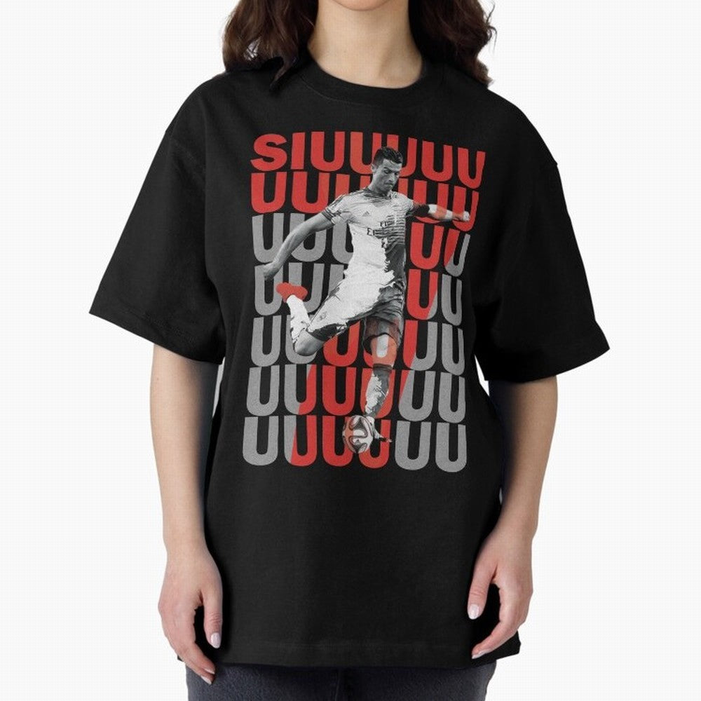 Siuuuuuu Cristiano Ronaldo Classic Oversized T-Shirt Experience the Global Stage of FIFA World Cup 2026 USA Canada Mexico Capturing Neymar, Portugal Energy, Football History, Final Match Energy, Crowd Noise and Once in a Lifetime Moments; Perfect