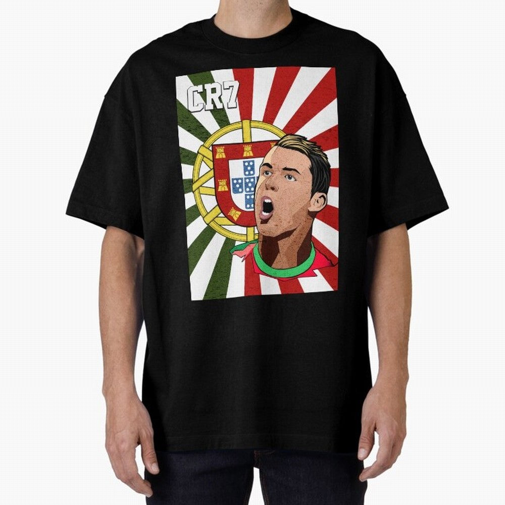 Cristiano Ronaldo 7 Oversized T-Shirt Step into the FIFA World Cup 2026 Group Stage Journey through CR7 Highlights, England Pride, Championship Spirit, Famous Goals, Roaring Crowds and International Football Unity; Ideal for Fans Who Follow Messi,