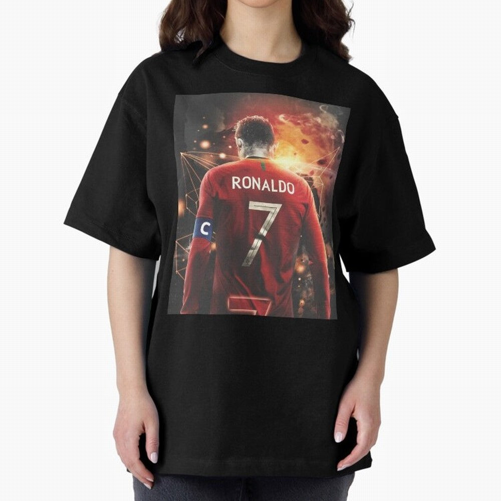 Cristiano Ronaldo Art iPad Case _amp_ Skin Oversized T-Shirt Bring Home Global Football Passion for FIFA World Cup 2026 USA Canada Mexico, Inspired by Mbappe, England and Germany, Stadium Memories, Football Loyalty, International Chants and