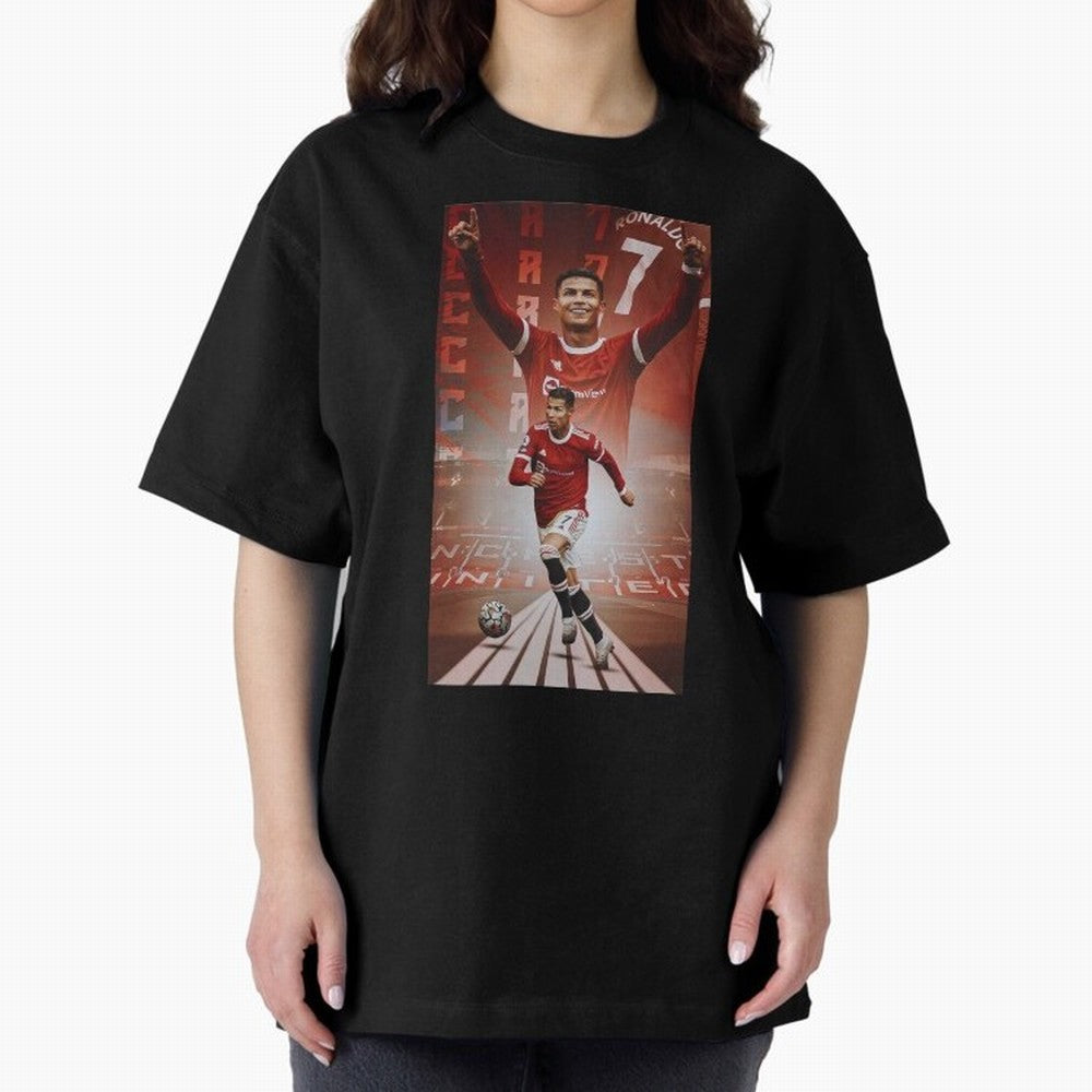 Cristiano Ronaldo Manchester Home 202122 , Ronaldo Gifts, Ronaldo Best Selling , Ronaldo Top Items Oversized T-Shirt Bring a Vintage Feel to FIFA World Cup 2026 USA Canada Mexico Celebrating Haaland and Mbappe, France Energy, Football Festival