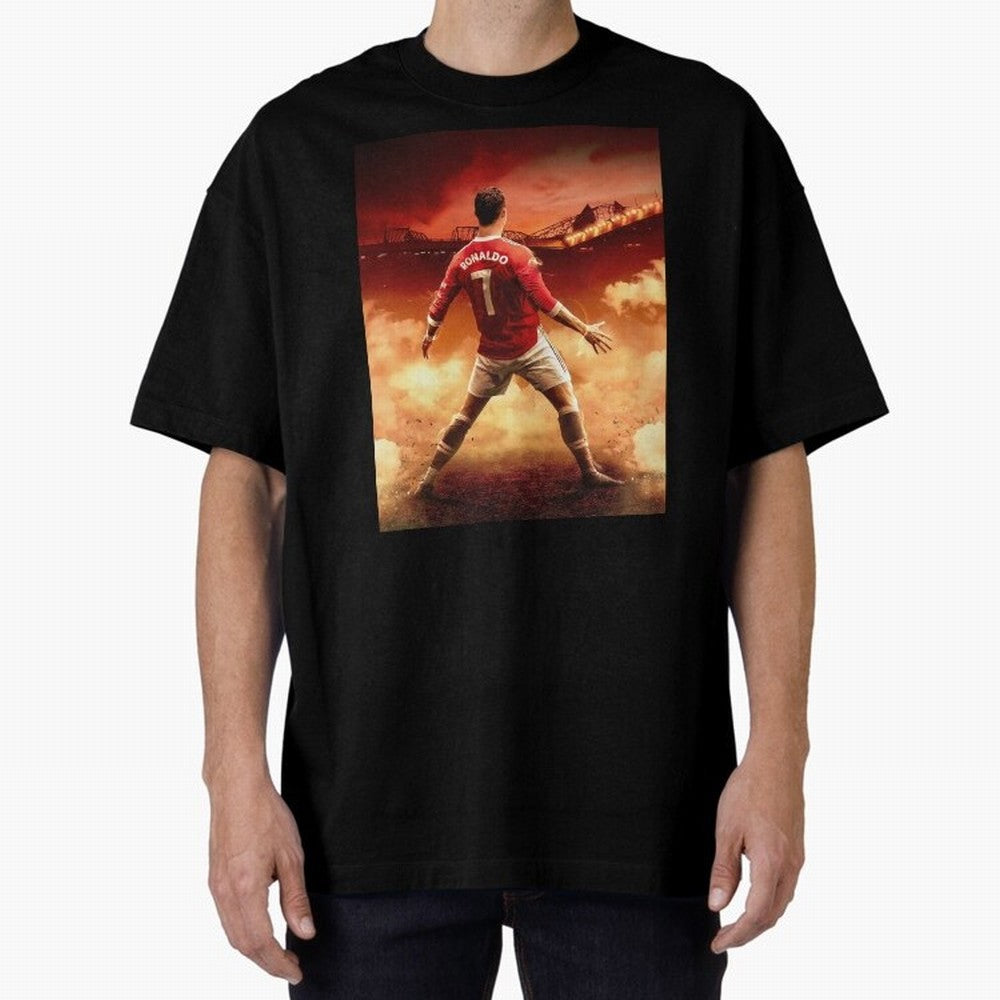 Ronaldo Cr7 Siuuu Manchester,Ronaldo Gifts,Ronaldo Cover,Ronaldo Prints Oversized T-Shirt Relive the Noise and Pride of Global Football Passion for FIFA World Cup 2026 USA Canada Mexico, Inspired by Neymar, Haaland and Cristiano Ronaldo, Argentina