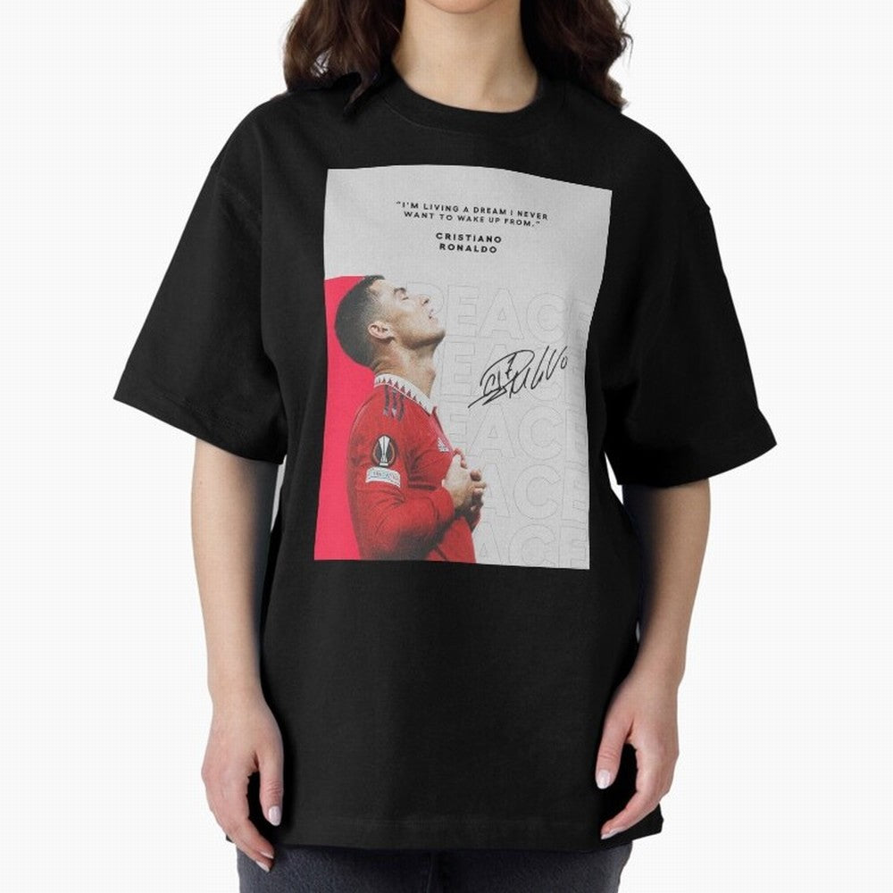PEACE OF MIND Oversized T-Shirt Show Your Love for the FIFA World Cup 2026 USA Canada Mexico Journey through Messi and Cristiano Ronaldo Highlights, England, France and Netherlands Pride, Tournament Hype, Historic Matchups, Family Viewing Parties