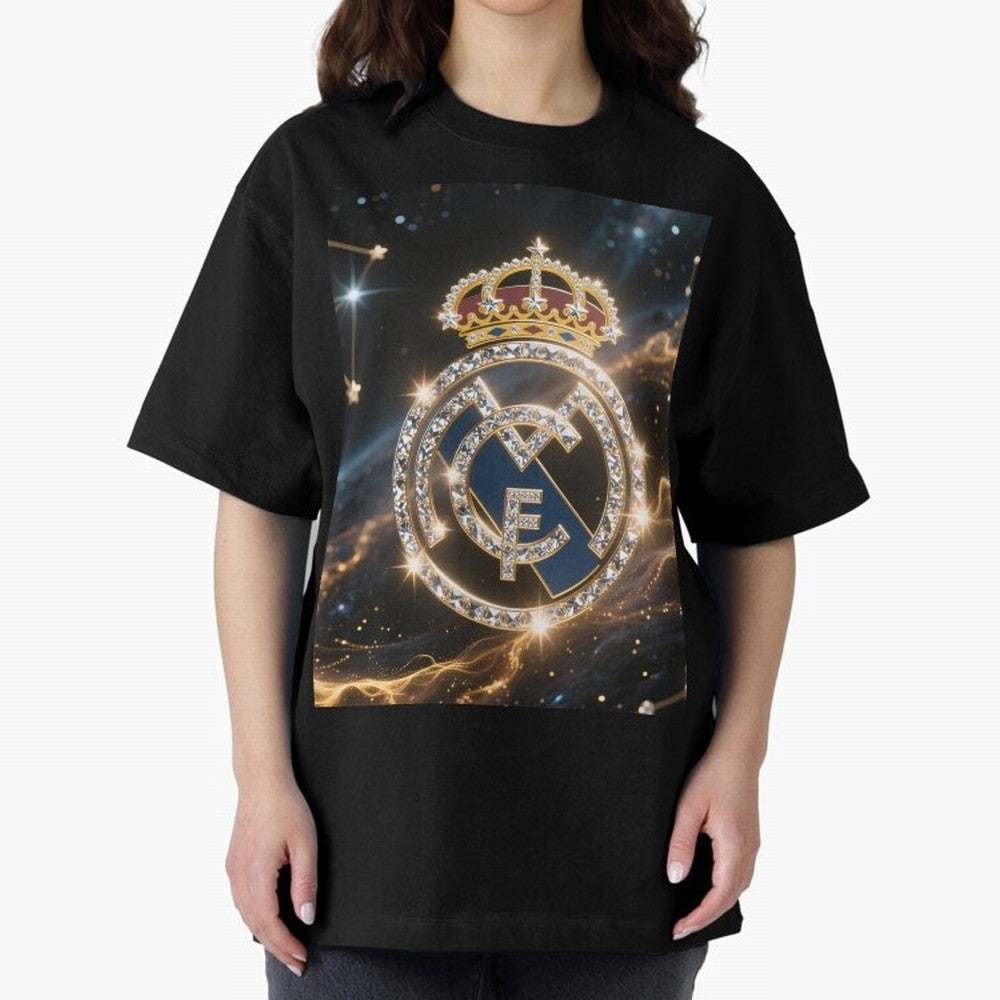 Bernab¨¦u Oversized T-Shirt Celebrate Soccer Greatness during FIFA World Cup 2026 Celebrating Haaland and Mbappe, Brazil Energy, Vintage Soccer Flavor, Modern Football Stars, National Flags and Final Night Emotion; Ideal for Fans Who Follow Messi,