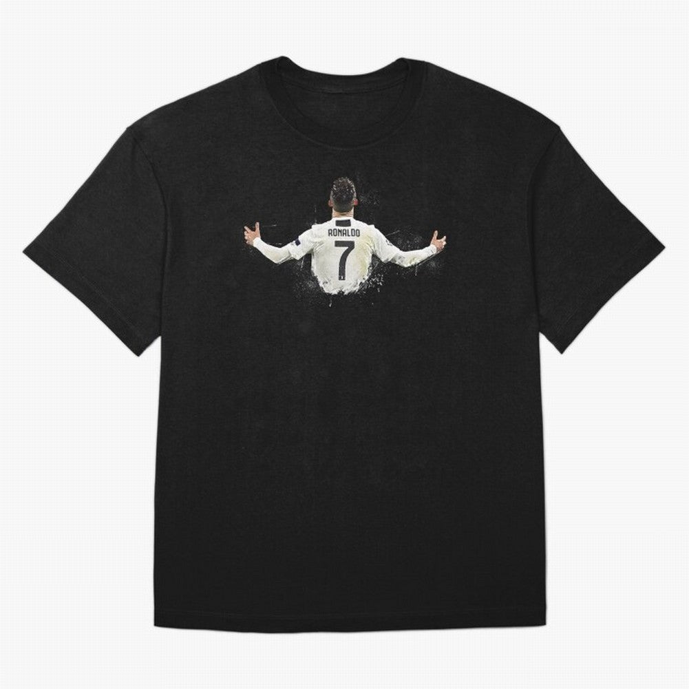 Cristiano Ronaldo Juventus Abstract Paintings Oversized T-Shirt Carry the Colors and Pride of Match Day Hype around FIFA World Cup 2026 USA Canada Mexico, Messi, Neymar and Mbappe, Portugal, Championship Spirit, Famous Goals, Roaring Crowds and