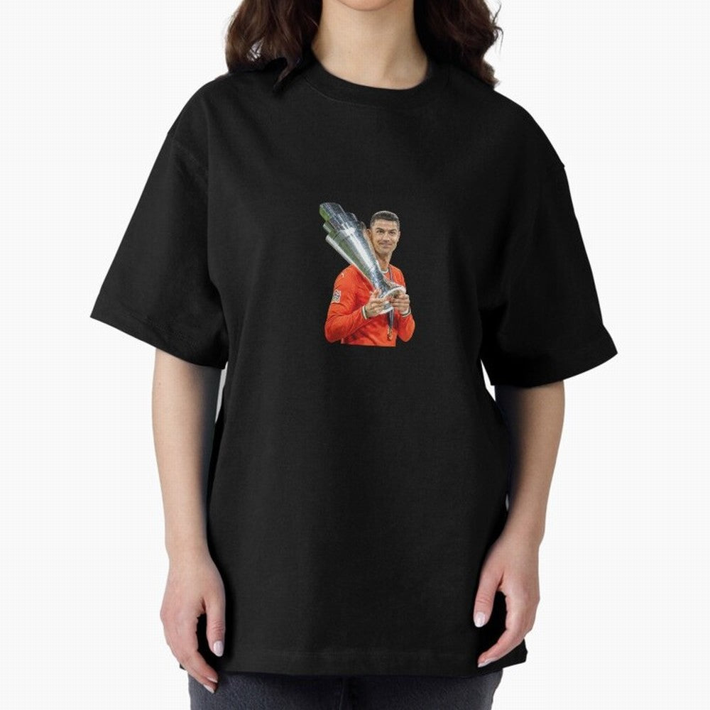 CR7 - Portugal Oversized T-Shirt Honor Champions and Dreams in FIFA World Cup 2026 Centered on Neymar, Haaland and Cristiano Ronaldo, England and Germany Energy, Worldwide Fan Energy, Dramatic Goals, Stadium Lights and Championship Celebrations;