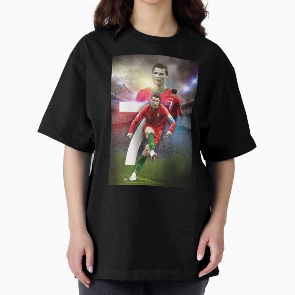 Cristiano Ronaldo Manchester United 4 Oversized T-Shirt Celebrate Global Passion for FIFA World Cup 2026 USA Canada Mexico for Fans of Haaland and Mbappe and Germany, Bringing Champion Mindset, Group Stage Buzz, Knockout Tension and Passionate Fan