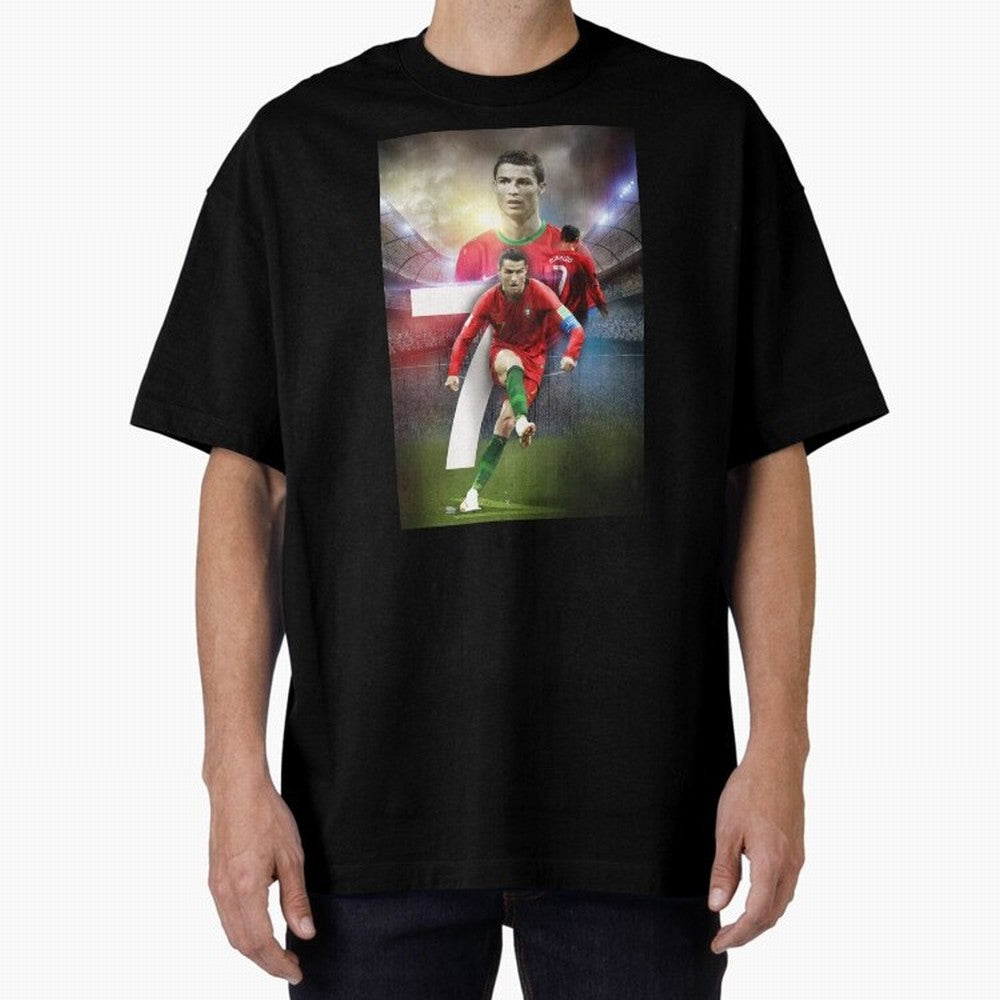 Cristiano Ronaldo Manchester United 4 Oversized T-Shirt Celebrate Global Passion for FIFA World Cup 2026 USA Canada Mexico for Fans of Haaland and Mbappe and Germany, Bringing Champion Mindset, Group Stage Buzz, Knockout Tension and Passionate Fan