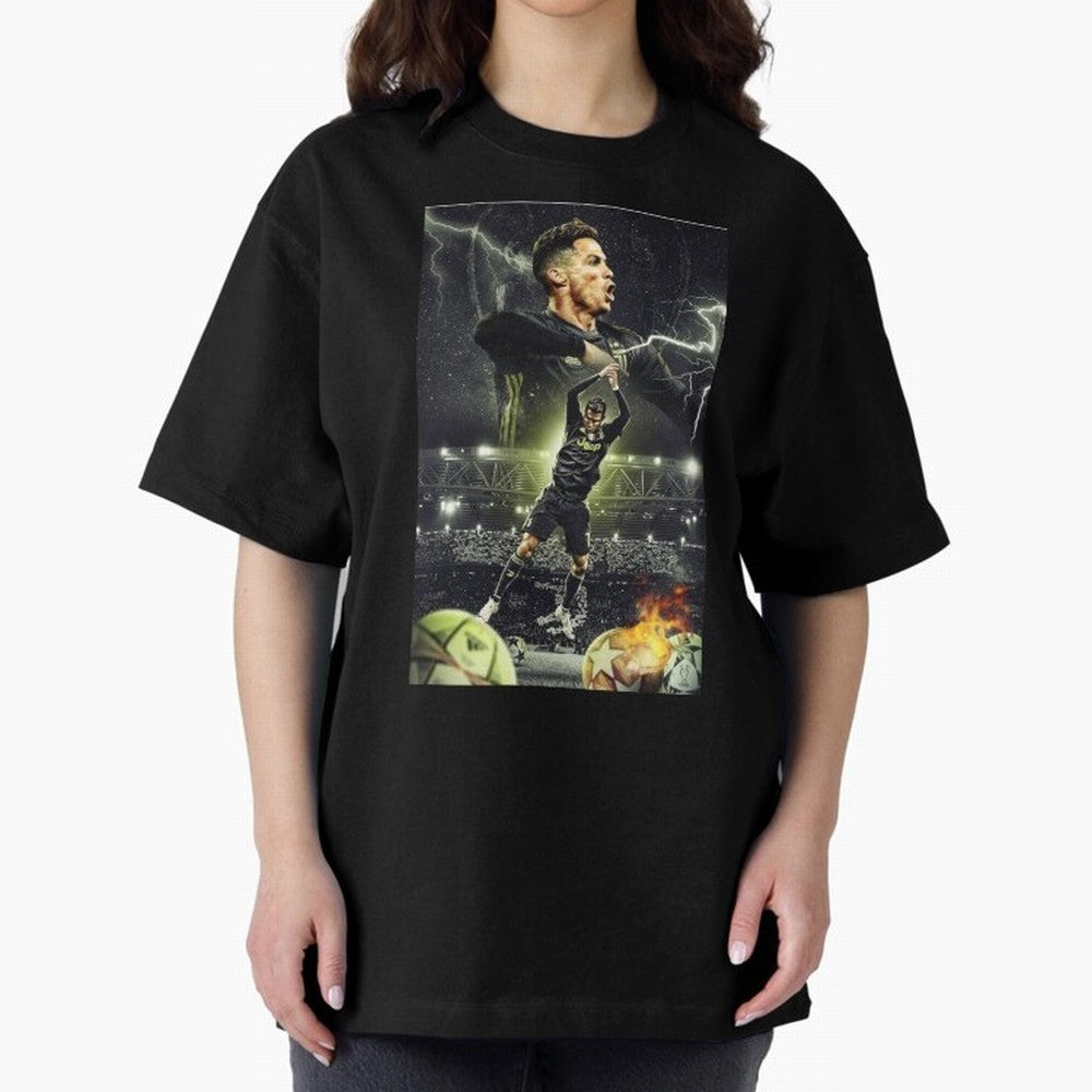 Ronaldo Illustration iPhone Case Oversized T-Shirt Join the Global Buzz around Match Day Hype around FIFA World Cup 2026 USA Canada Mexico, Cristiano Ronaldo, Haaland and CR7, England, France and Netherlands, Stadium Chants, National Pride, Trophy