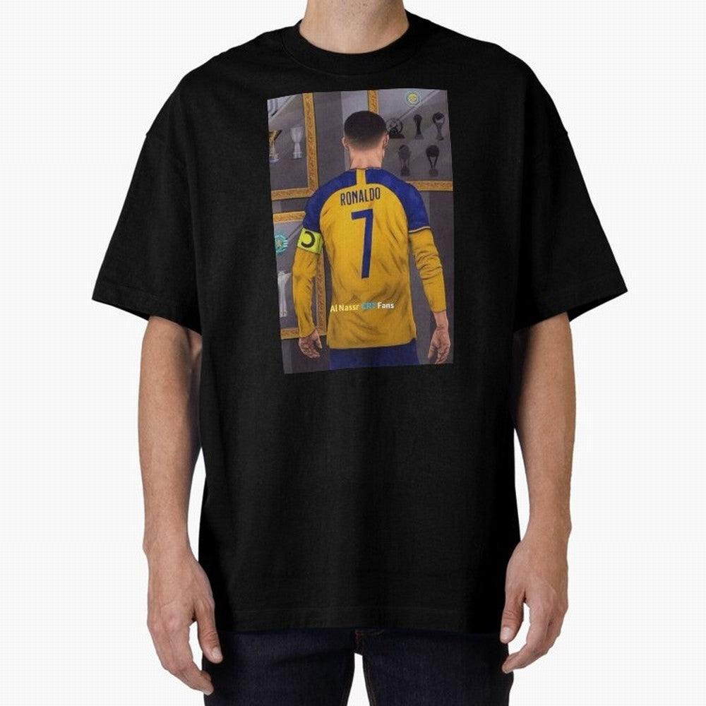 Al Nassr -Cristiano Ronaldo CR7 2023 Oversized T-Shirt Turn Up for Match Day Hype around FIFA World Cup 2026, Messi, Argentina, France and Brazil, Stadium Memories, Football Loyalty, International Chants and Championship Tradition; Great for Watch