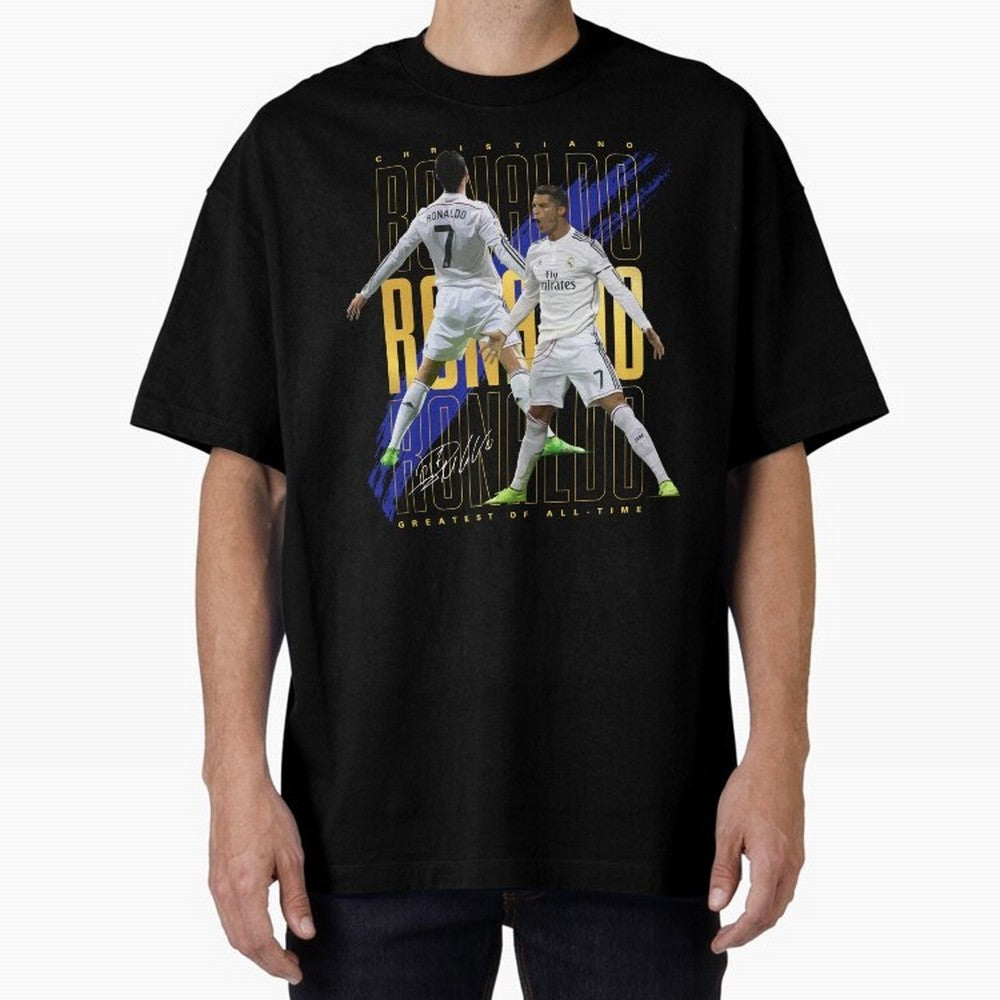 Cristiano Ronaldo Suuiii! Oversized T-Shirt Live the Energy of FIFA World Cup 2026 Group Stage for Fans of Messi and Brazil, Bringing Soccer Culture, Superstar Moments, National Team Dreams and Competitive Fire; Perfect for Supporters Who Want Bold