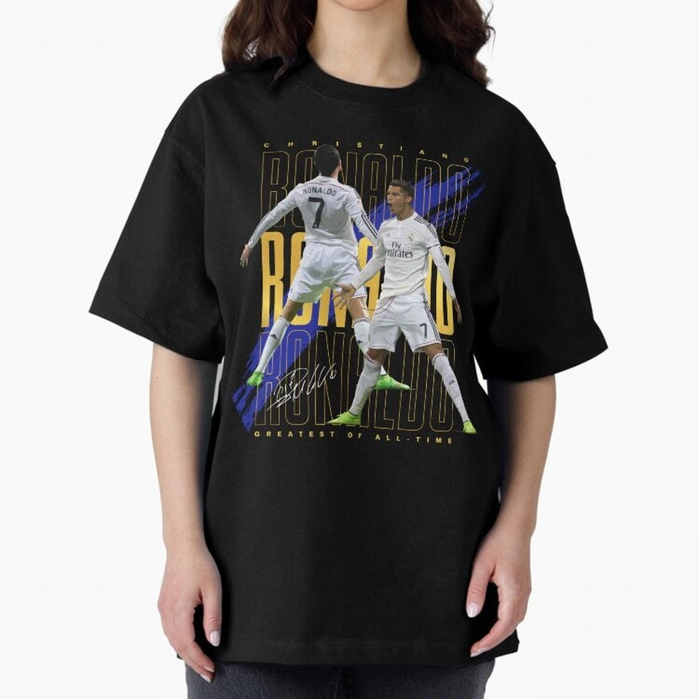 Cristiano Ronaldo Suuiii! Oversized T-Shirt Live the Energy of FIFA World Cup 2026 Group Stage for Fans of Messi and Brazil, Bringing Soccer Culture, Superstar Moments, National Team Dreams and Competitive Fire; Perfect for Supporters Who Want Bold