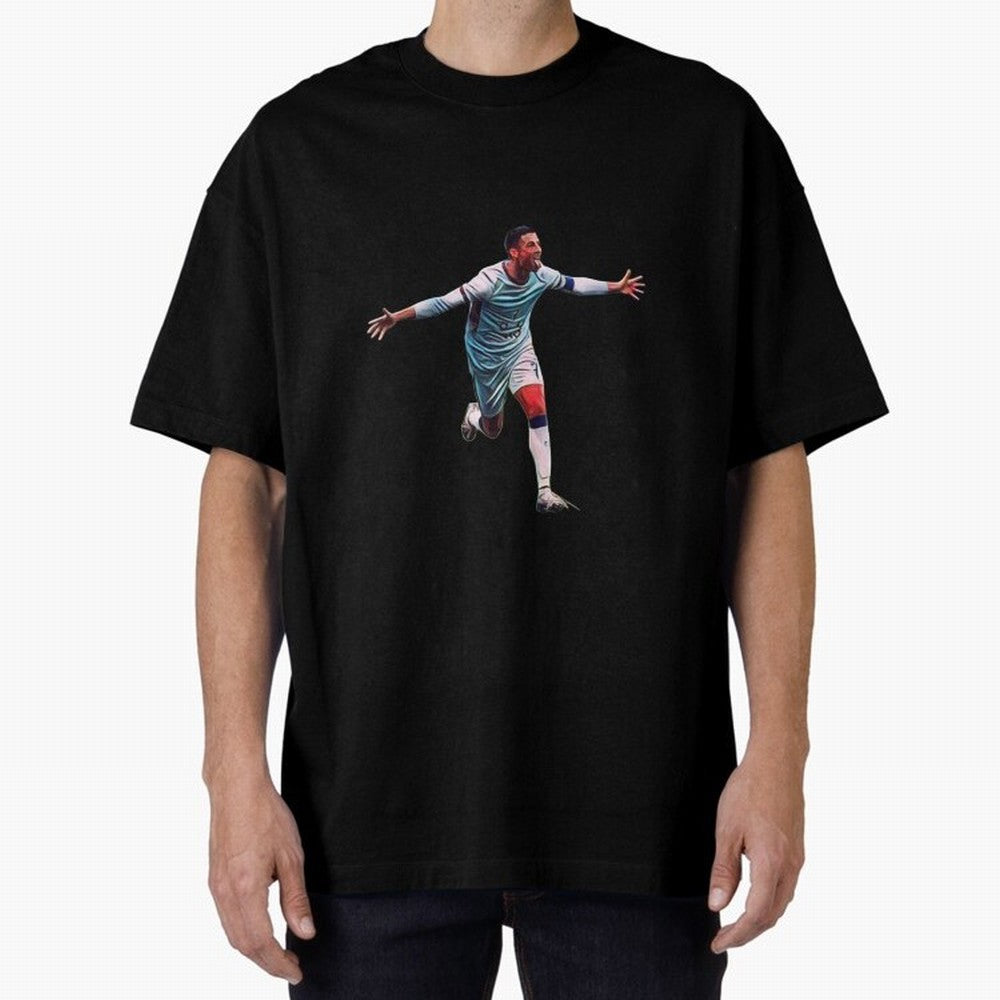 other celebration from the goat Oversized T-Shirt Bring Legendary Rivalry Energy to Match Day Hype around FIFA World Cup 2026, Cristiano Ronaldo, England and Germany, Champion Mindset, Group Stage Buzz, Knockout Tension and Passionate Fan Culture;