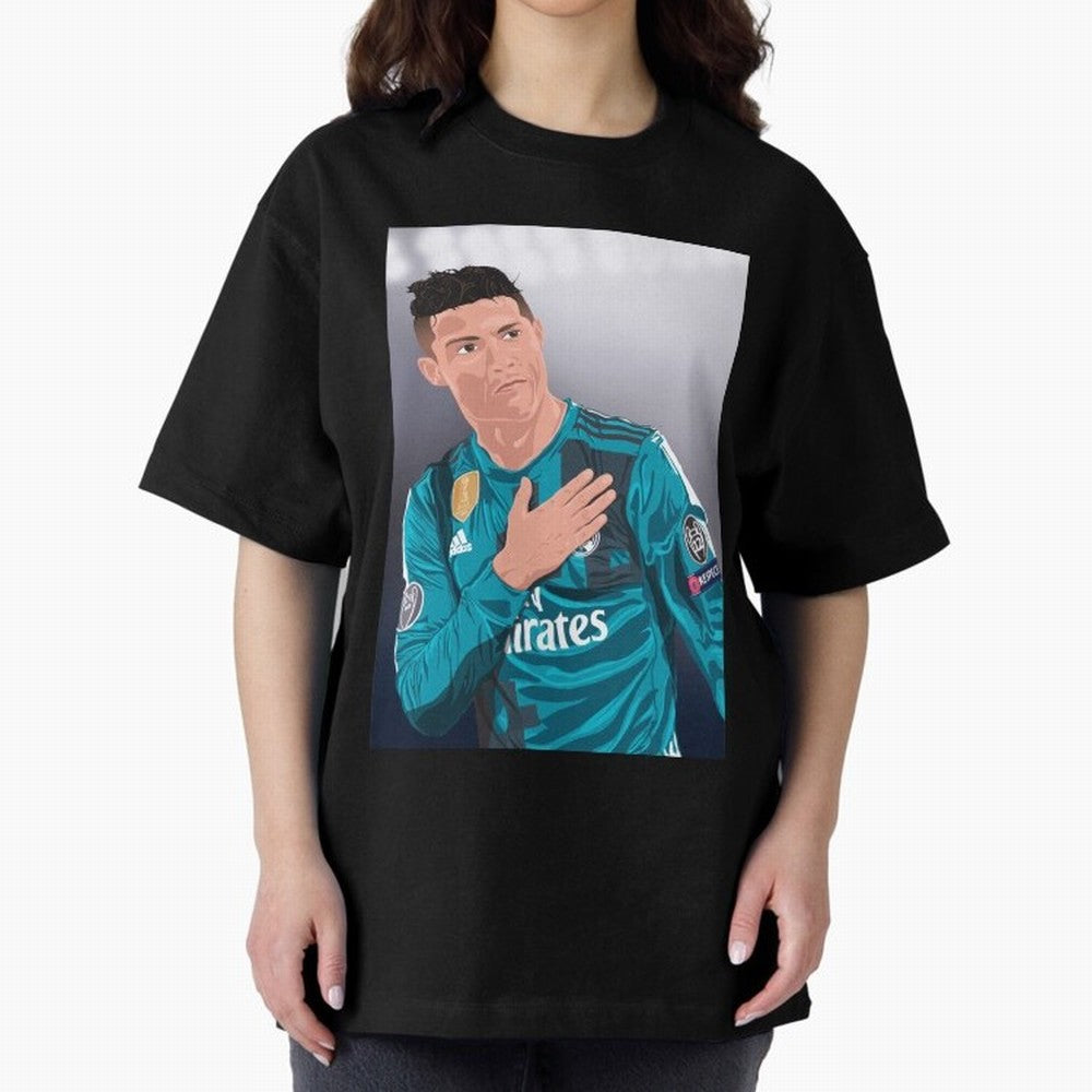 Cristiano Ronaldo Oversized T-Shirt Celebrate the Road through the FIFA World Cup 2026 Group Stage Journey through Haaland Highlights, Spain and Netherlands Pride, Sports Nostalgia, International Competition, Famous Players and Unforgettable