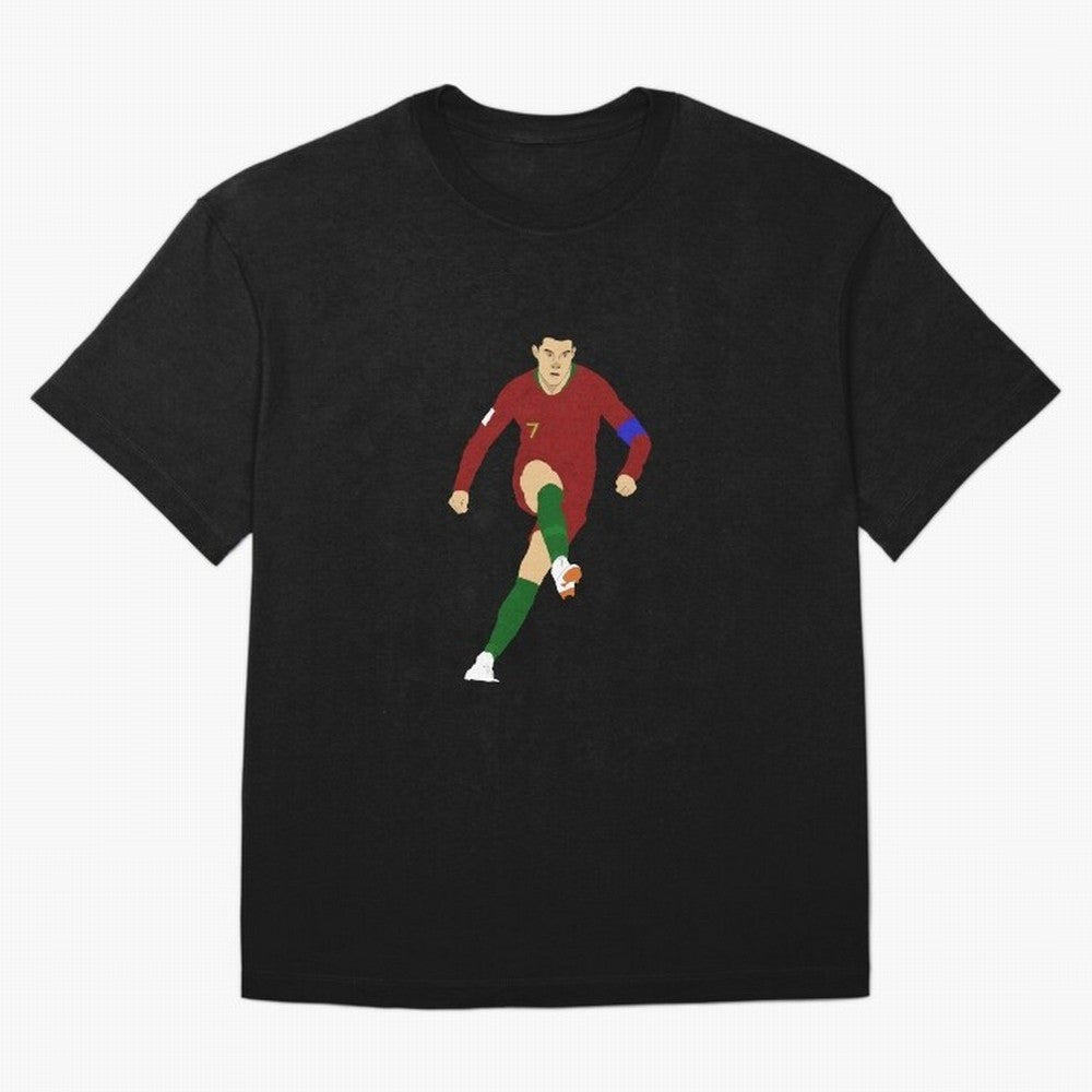 Cristian Ronaldo Design - Portugal - Real Madrid - Illustration - Cartoon - T-Shirt - Shirt - Sticker - Phone Case - CR7 Oversized T-Shirt Celebrate the Stars of FIFA World Cup 2026 Group Stage Spirit, Highlighting England, France and Netherlands,