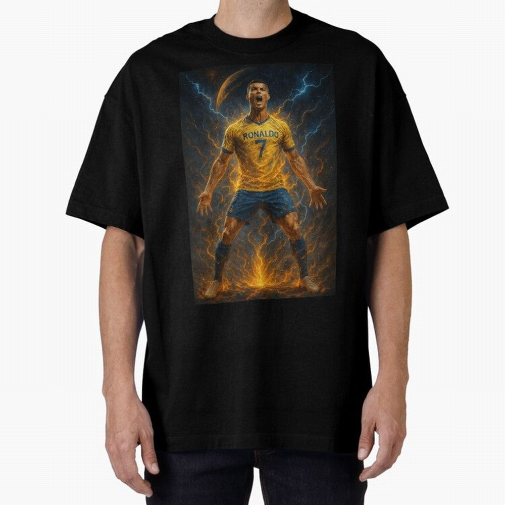 Cristiano Ronaldo Oversized T-Shirt Celebrate Fan Favorites in Global Football Passion for FIFA World Cup 2026 Group Stage, with Cristiano Ronaldo, Haaland and CR7, Spain, Match Day Excitement, Supporter Culture, Golden Goals and Global Football