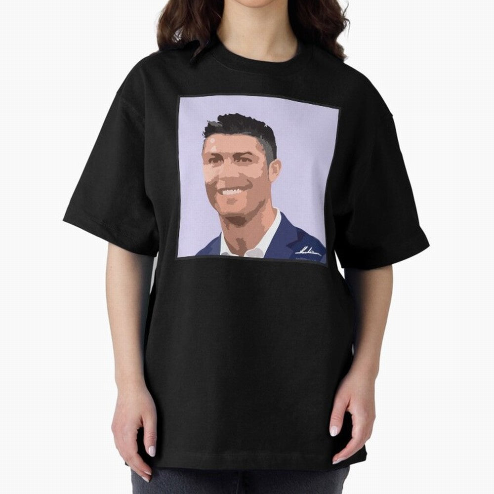 Cristiano Ronaldo Oversized T-Shirt Celebrate Global Passion for FIFA World Cup 2026 Spirit, Centered on England and Germany, Cristiano Ronaldo, Haaland and CR7, Game Day Rituals, Football Legends, Country Pride and the Road to the Final; Great for