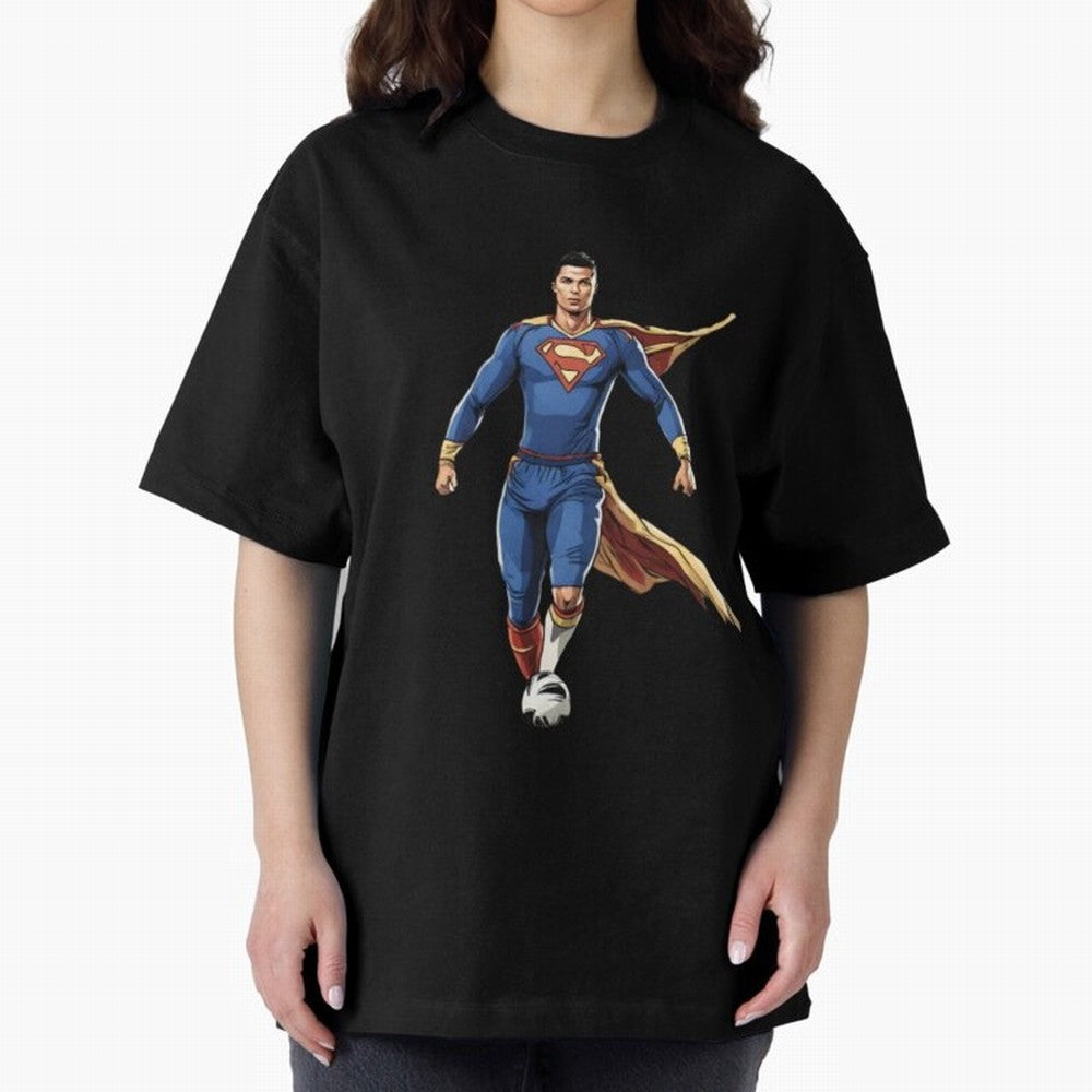 Ronaldo Superhero Oversized T-Shirt Support the Legends of FIFA World Cup 2026 Spirit, Driven by Brazil, Portugal and Argentina, Cristiano Ronaldo, Stadium Memories, Football Loyalty, International Chants and Championship Tradition; Great for Watch