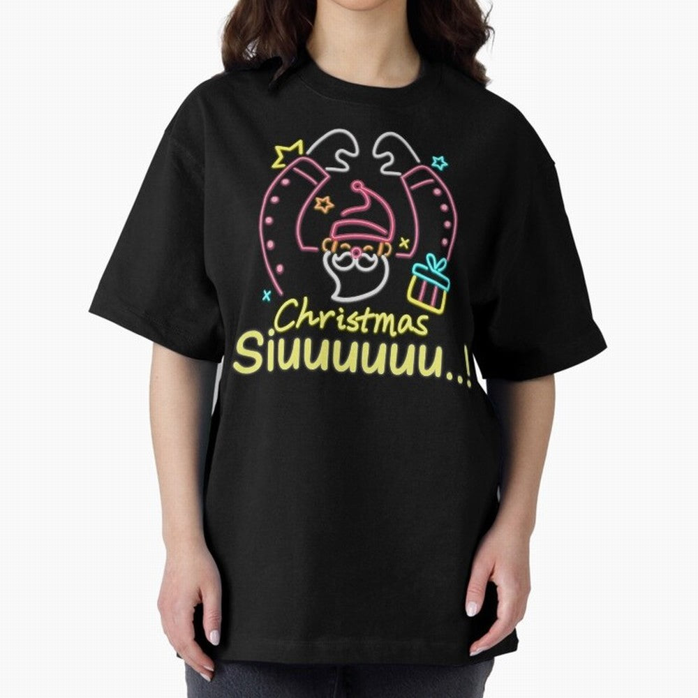 Christmas siuuu CR7 goal Oversized T-Shirt Create FIFA World Cup 2026 Capturing Haaland and Mbappe, Argentina, France and Brazil Energy, Worldwide Fan Energy, Dramatic Goals, Stadium Lights and Championship Celebrations; Perfect for Fans,