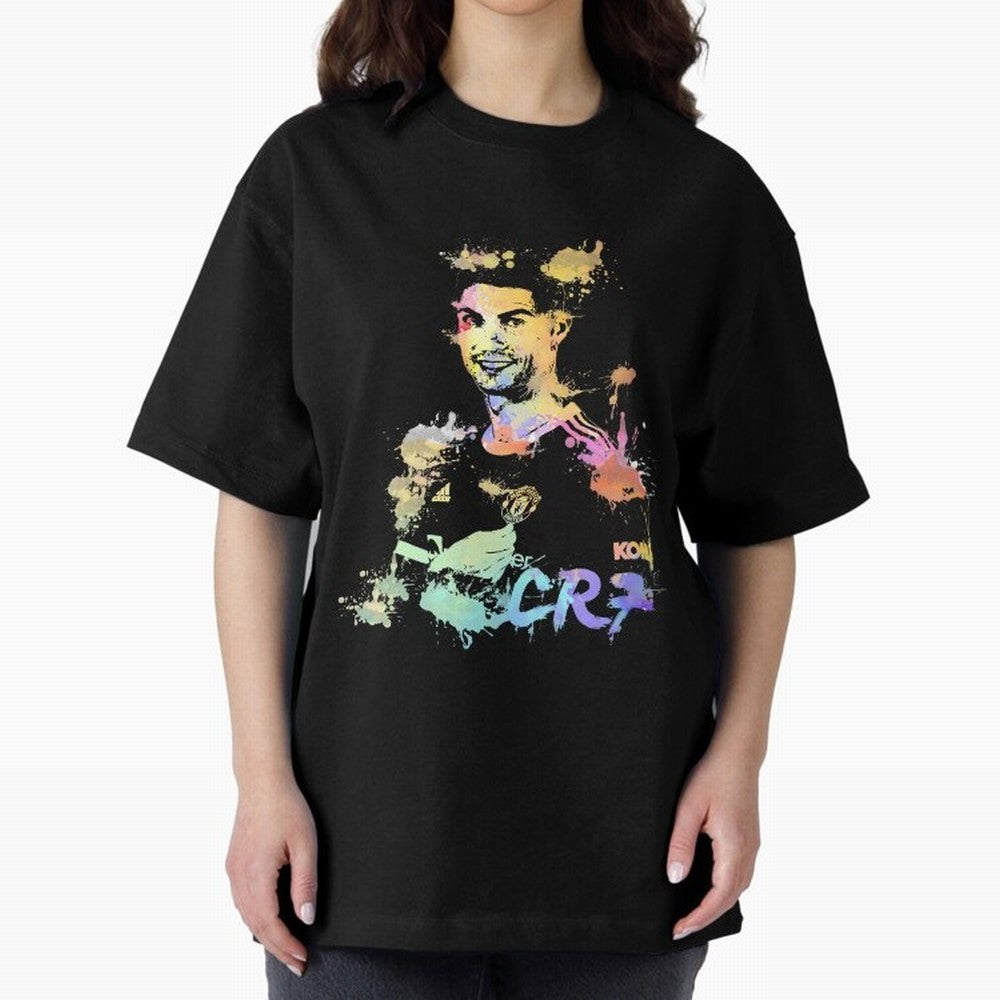 Cristiano Ronaldo Cristiano Ronaldoooo Oversized T-Shirt Join the Countdown to FIFA World Cup 2026 USA Canada Mexico for Fans of Cristiano Ronaldo and Portugal, Spain and Germany, Bringing Sports Nostalgia, International Competition, Famous Players