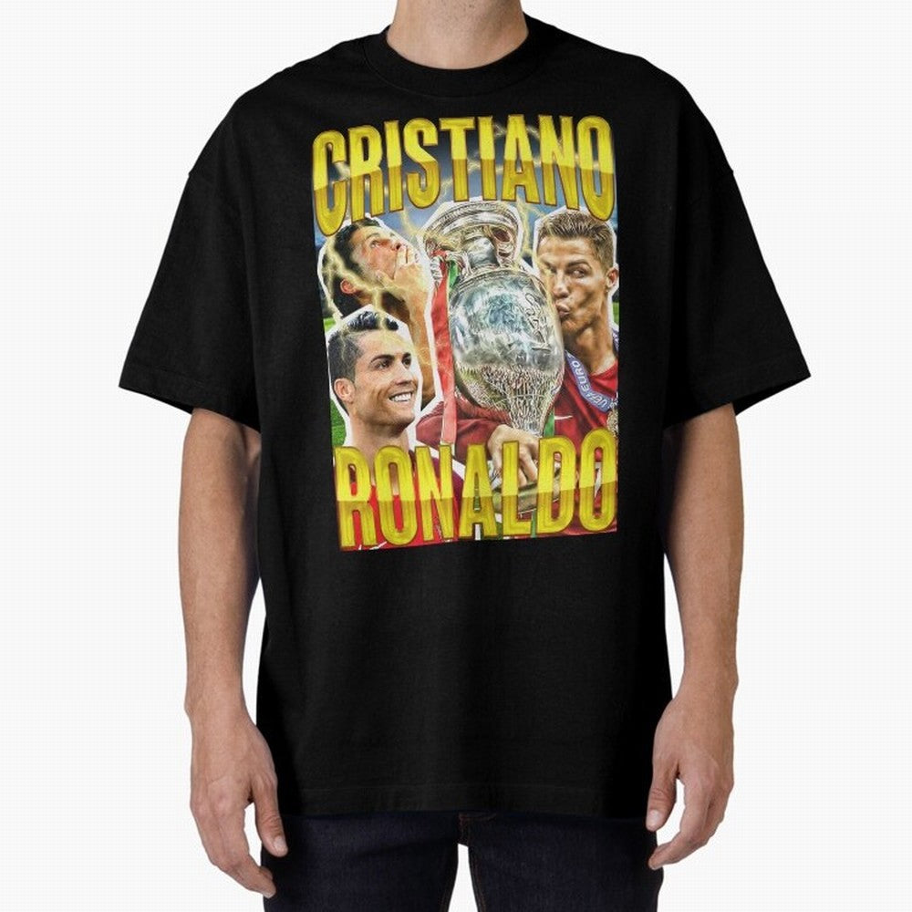 Cristiano Ronaldo CR7 SIUUU El Bicho Vintage Retro Design Oversized T-Shirt Share Match Day Hype around FIFA World Cup 2026 Group Stage, Messi and Cristiano Ronaldo, Brazil, Portugal and Argentina, Goal Celebration Energy, Supporter Heritage,