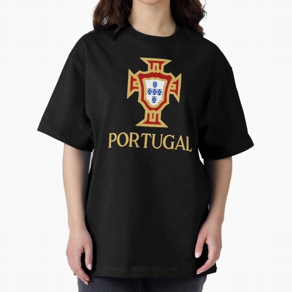 Portugal Gold Alt 3 Oversized T-Shirt Bring FIFA World Cup 2026 Capturing Messi, CR7 and Mbappe, England Energy, Vintage Soccer Flavor, Modern Football Stars, National Flags and Final Night Emotion; Great for Supporters Who Love Legendary Players,