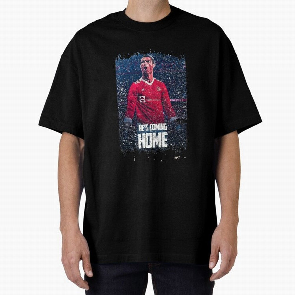 Cristiano Ronaldo Cristiano Ronaldoo Oversized T-Shirt Capture Stadium Memories from FIFA World Cup 2026 USA Canada Mexico Spirit, with Portugal, Spain and Germany, CR7 and Messi, Sports Nostalgia, International Competition, Famous Players and
