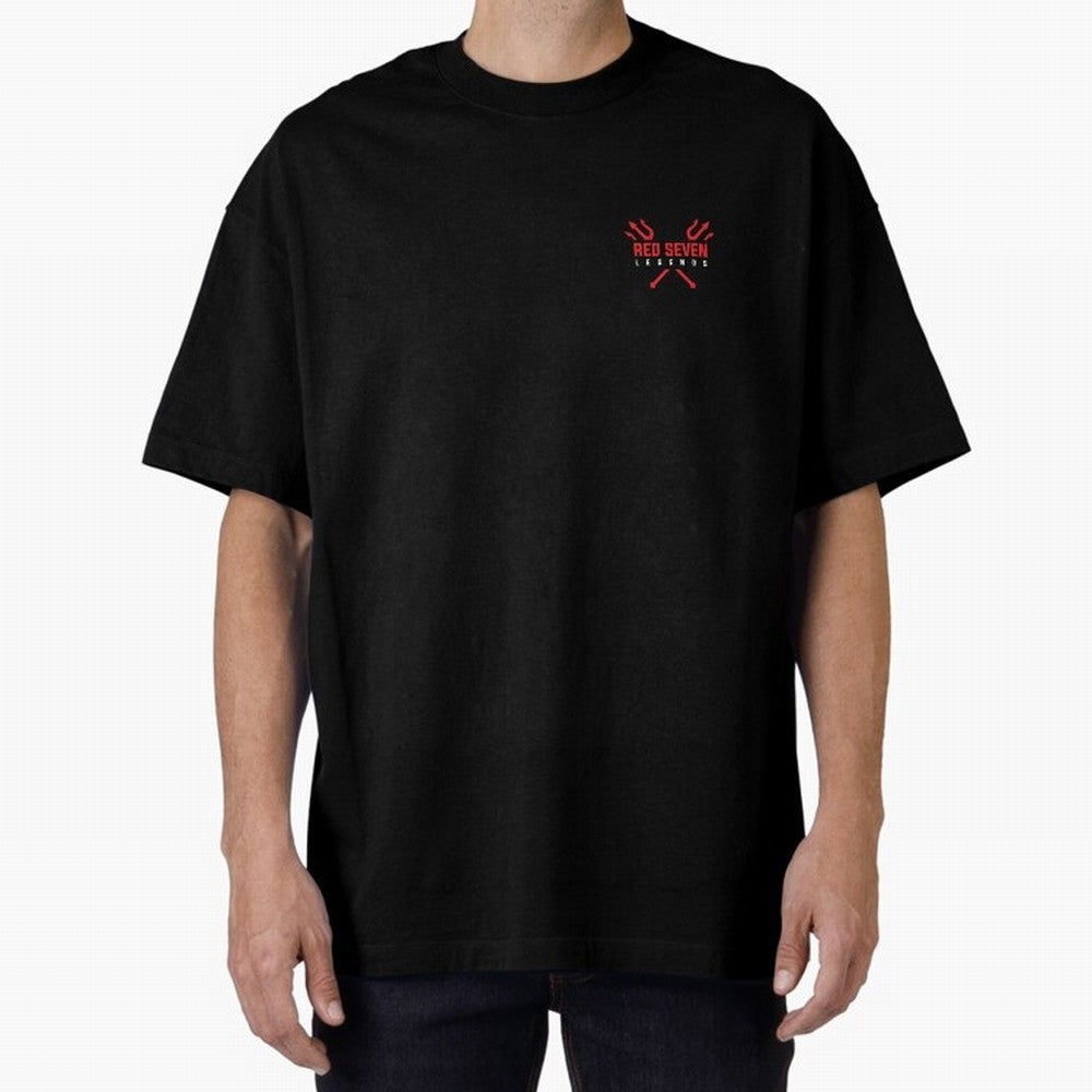 Red Seven Legends - Man Utd Oversized T-Shirt Bring a Champion Mindset to Global Football Passion for FIFA World Cup 2026 USA Canada Mexico, Highlighting CR7, France and Portugal, Supporter Pride, Iconic Celebrations, Legendary Names and Global