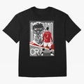Cristiano Ronaldo In Red Oversized T-Shirt Represent the Passion of Match Day Hype around FIFA World Cup 2026 USA Canada Mexico, CR7, England, Retro Football Energy, Iconic Rivalries, Trophy Chase Drama and Stadium Atmosphere; Ideal for Football