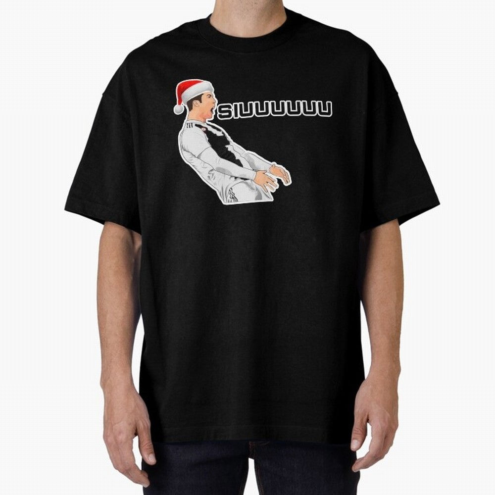 Siuuu Cristiano ronaldo funny Oversized T-Shirt Turn Up for Global Football Passion for FIFA World Cup 2026, Filled with Haaland, Portugal, Spain and Germany, Goal Celebration Energy, Supporter Heritage, Football Icons and Worldwide Tournament Joy;