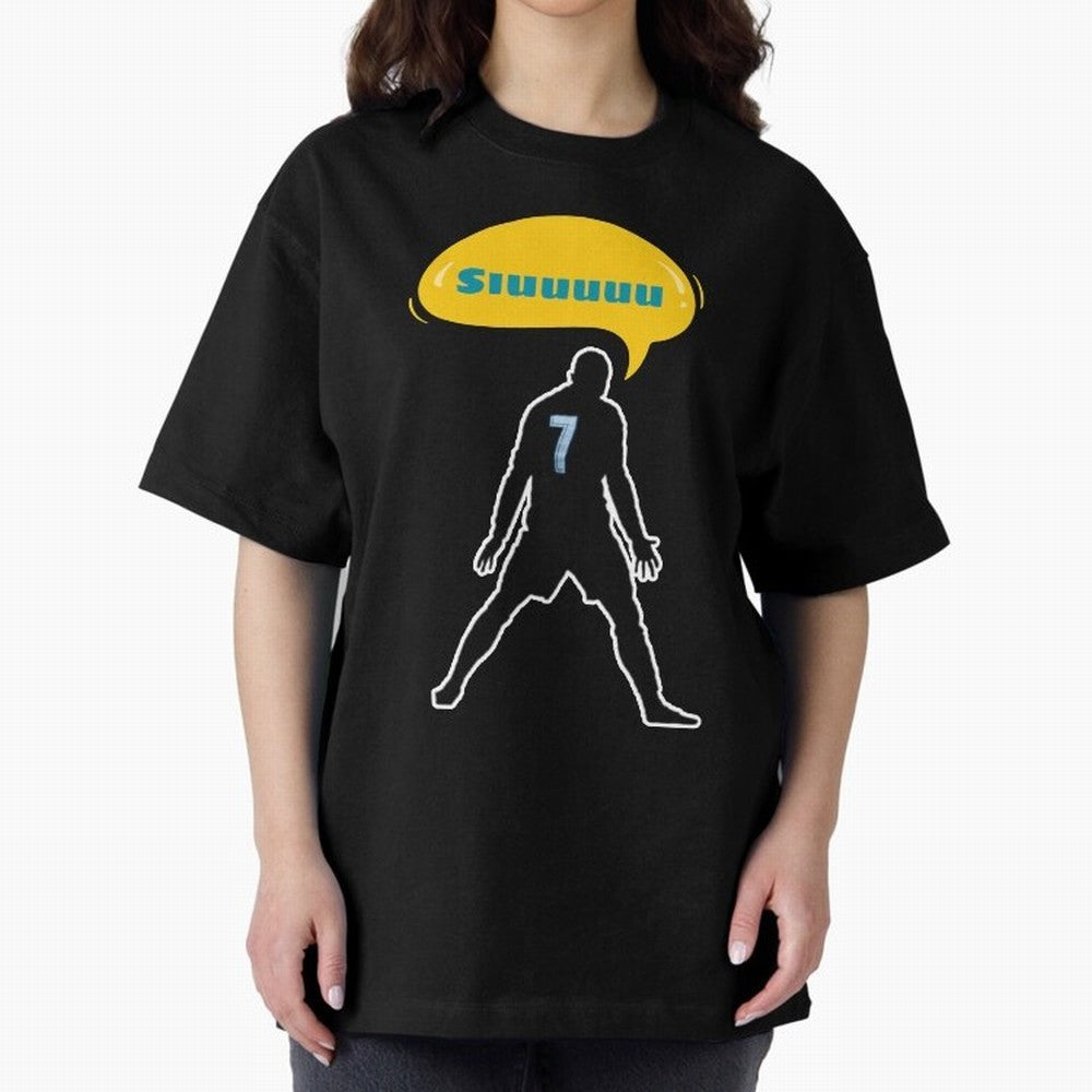 Siuuu Cristiano ronaldo goal Oversized T-Shirt Celebrate Fan Culture around Global Football Passion for FIFA World Cup 2026 USA Canada Mexico, Built around CR7 and Messi, France and Portugal, Fan Favorite Moments, National Team Passion, Big Match