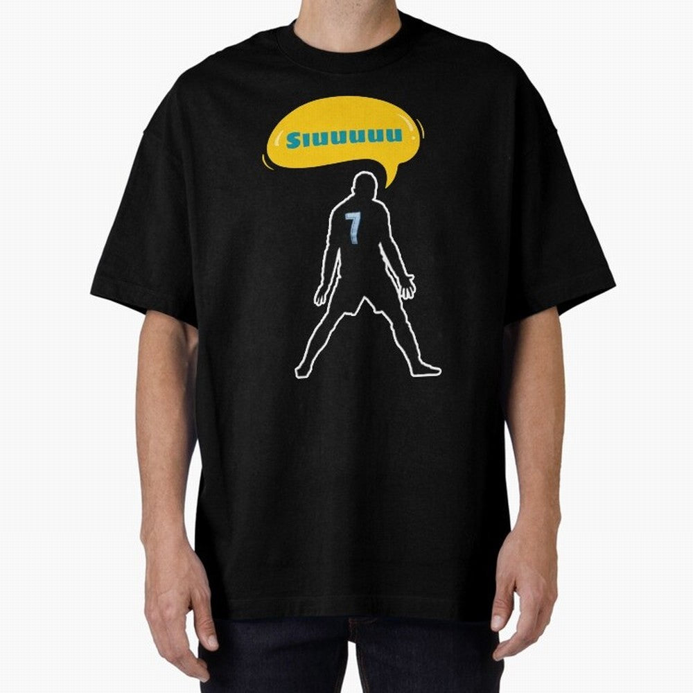 Siuuu Cristiano ronaldo goal Oversized T-Shirt Celebrate Fan Culture around Global Football Passion for FIFA World Cup 2026 USA Canada Mexico, Built around CR7 and Messi, France and Portugal, Fan Favorite Moments, National Team Passion, Big Match