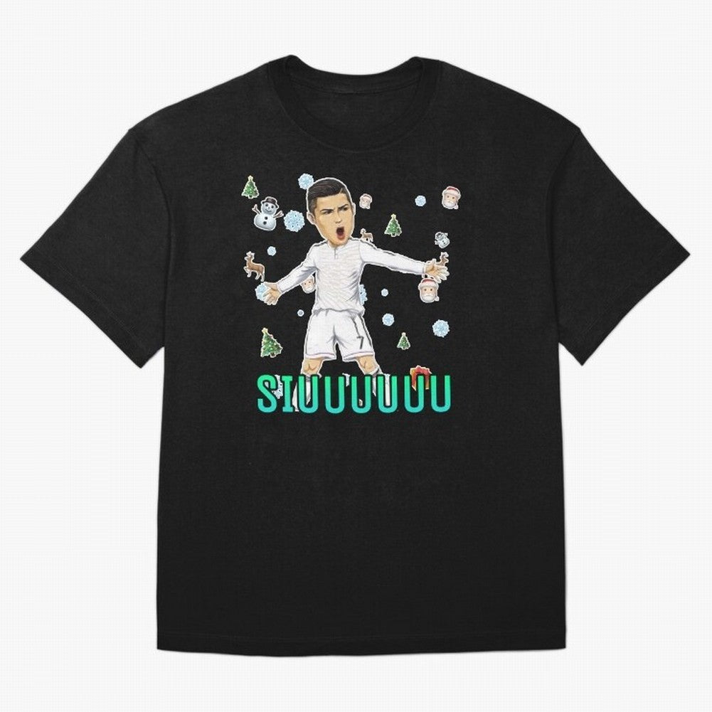 Siuuu christmas CR7 Oversized T-Shirt Bring a Vintage Feel to FIFA World Cup 2026 Featuring Mbappe and Neymar, Portugal, Spain and Germany Energy, Match Day Excitement, Supporter Culture, Golden Goals and Global Football Passion; Ideal for Football