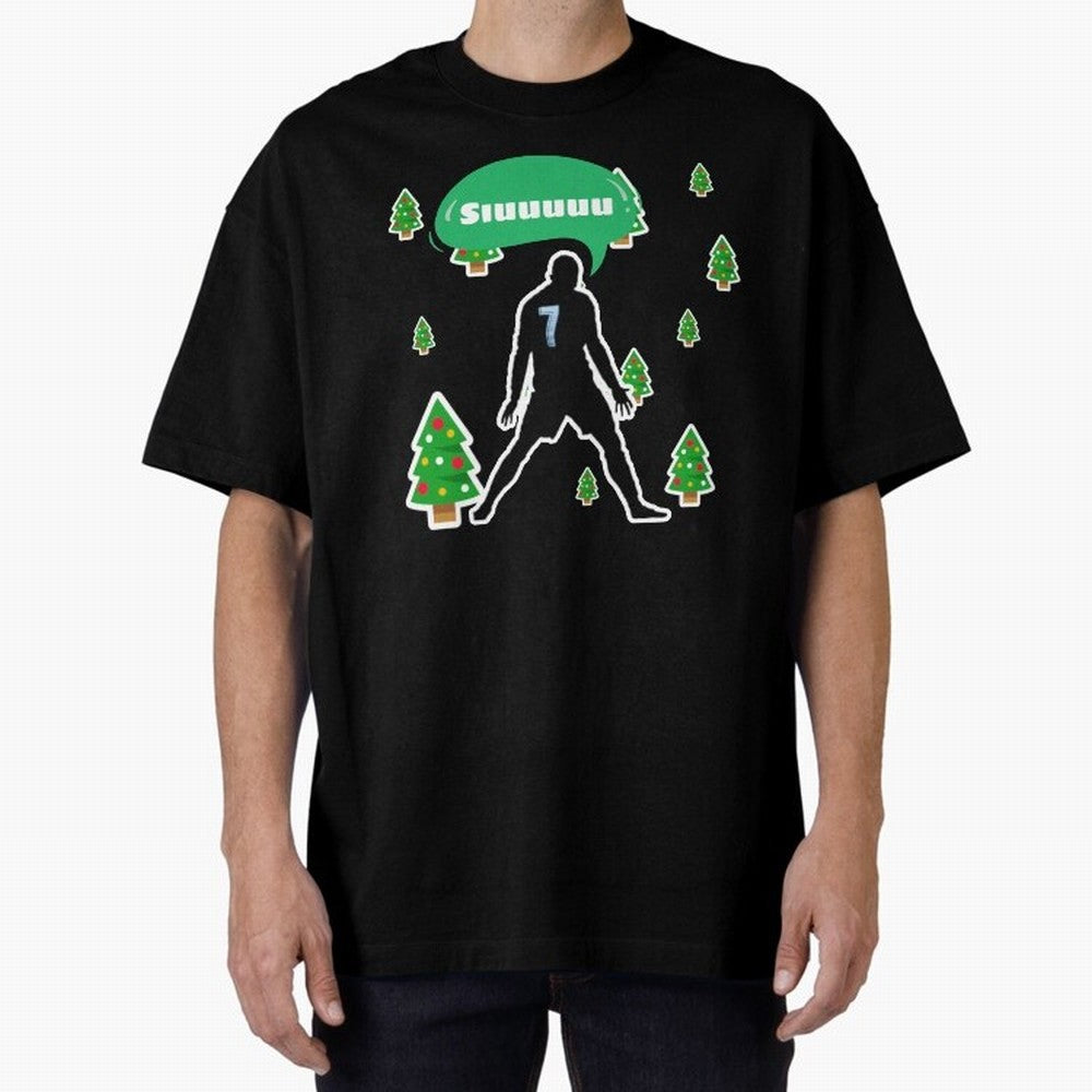 Christmas siuuu Cristiano ronaldo Oversized T-Shirt Keep Football History Alive during FIFA World Cup 2026 USA Canada Mexico Spirit, Made for Spain, Mbappe, Sports Nostalgia, International Competition, Famous Players and Unforgettable Victories;