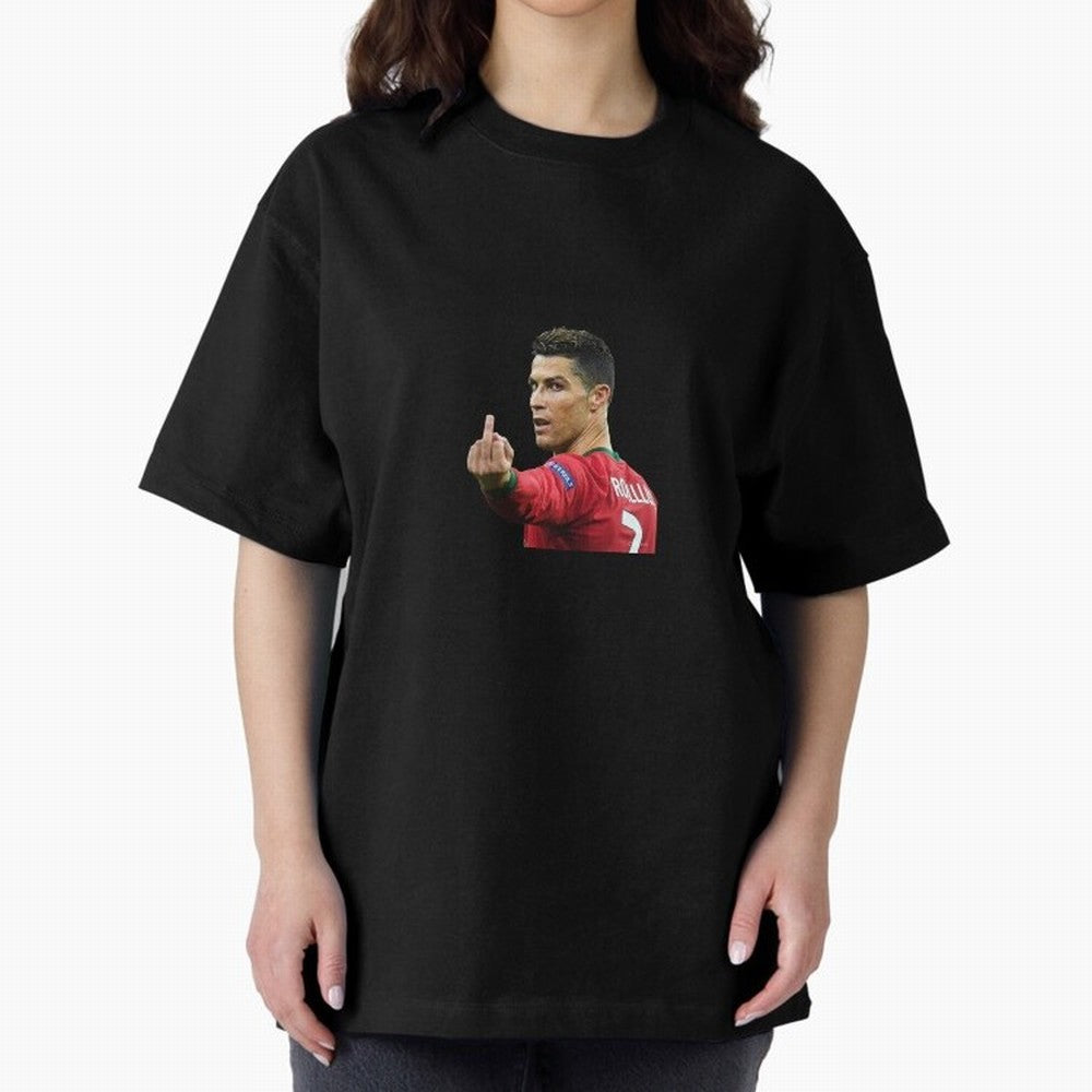 Cristiano ronaldo showing middle finger Oversized T-Shirt Turn Every Weekend Toward Match Day Hype around FIFA World Cup 2026, Cristiano Ronaldo, Netherlands, Football History, Final Match Energy, Crowd Noise and Once in a Lifetime Moments; Ideal