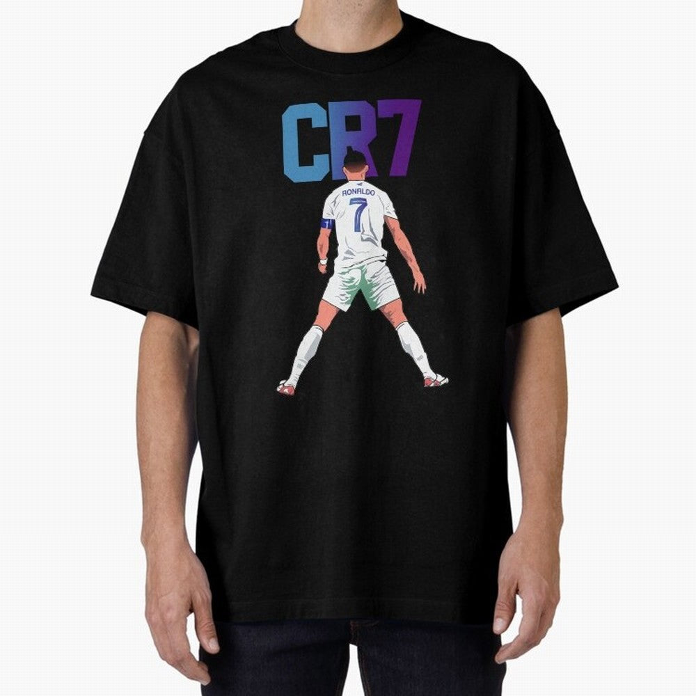 CR7 Oversized T-Shirt Feel the Trophy Chase of the FIFA World Cup 2026 Journey through Haaland Highlights, Brazil Pride, Football Passion, Legendary Performances, Festival Vibes and Supporter Community; Ideal for Football Dads, Football Moms,