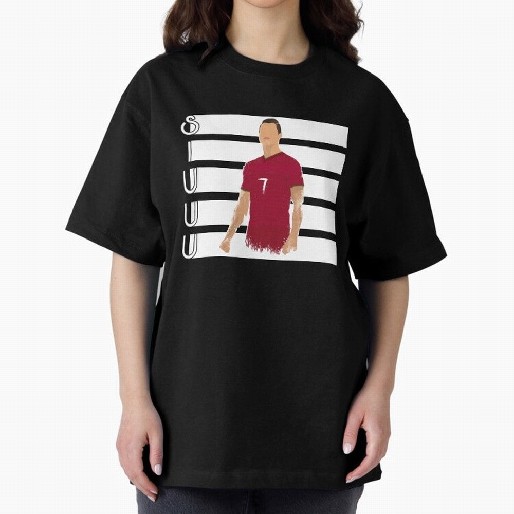 Siuuu cr7 funny goal Oversized T-Shirt Celebrate Golden Goal Energy in FIFA World Cup 2026 USA Canada Mexico Spirit, Inspired by Brazil, Messi and Cristiano Ronaldo, Classic Soccer Heritage, Championship Pressure, Fan Loyalty and International