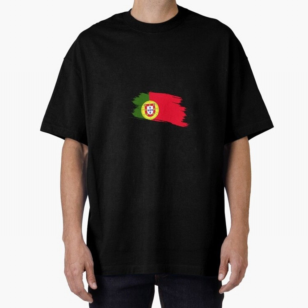 Portugal Oversized T-Shirt Carry the Colors and Pride of Match Day Hype around FIFA World Cup 2026 USA Canada Mexico, Messi, Neymar and Mbappe, Portugal, Championship Spirit, Famous Goals, Roaring Crowds and International Football Unity; Perfect