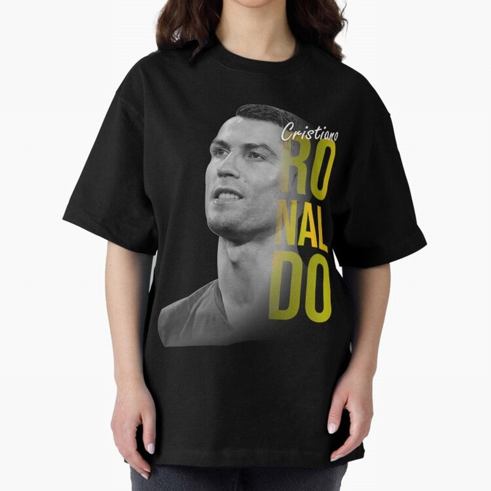 Ronaldo Cr7 Cristiano Ronaldo The Rocket Oversized T-Shirt Bring Champion Energy into Global Football Passion for FIFA World Cup 2026 Group Stage, with Haaland and Mbappe, Portugal, Spain and Germany, Goal Celebration Energy, Supporter Heritage,